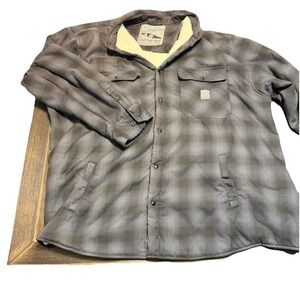 Dixxon Flannel "Honcho" Sherpa Lined Jacket size 5XL Plaid Long Sleeve Button Up